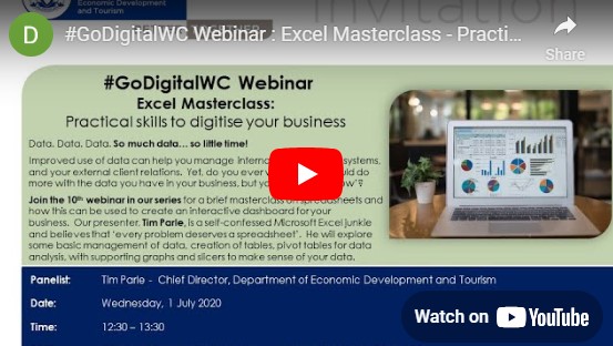 Screengrab of webinar_excel-masterclass-practical-skills-to-digitise-your-business