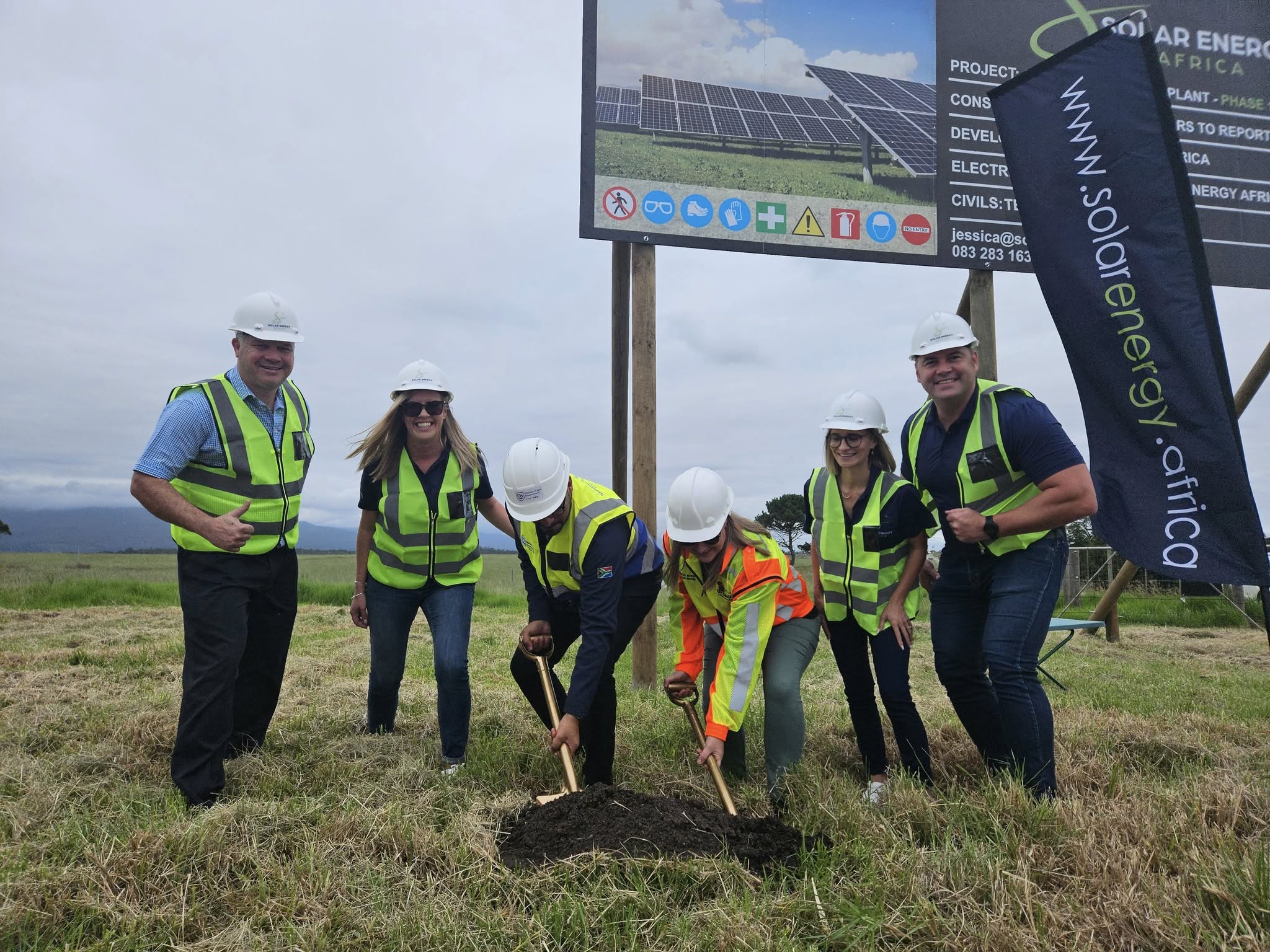 Sod turning at private solar wheeling plant