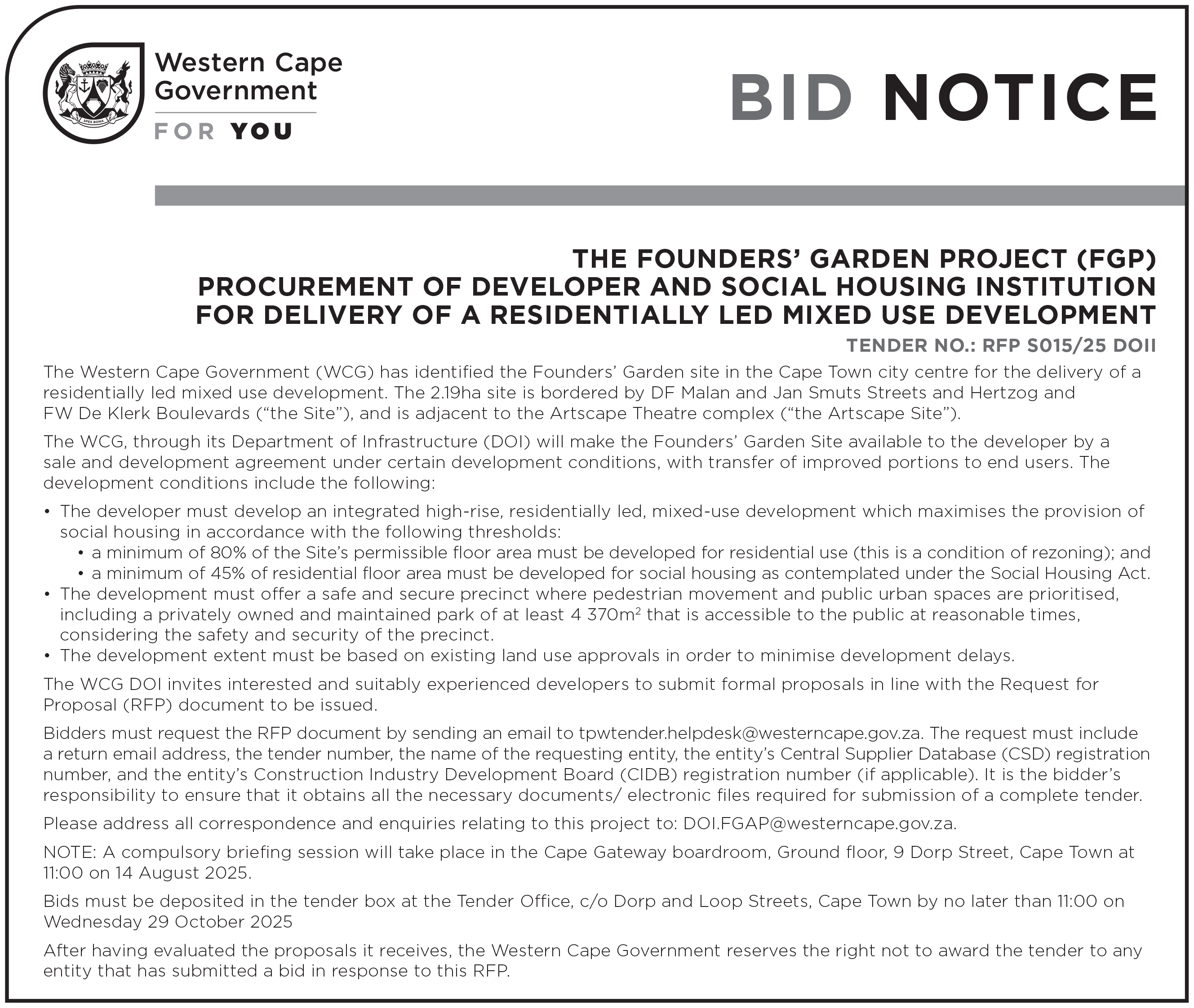 Founders Garden English