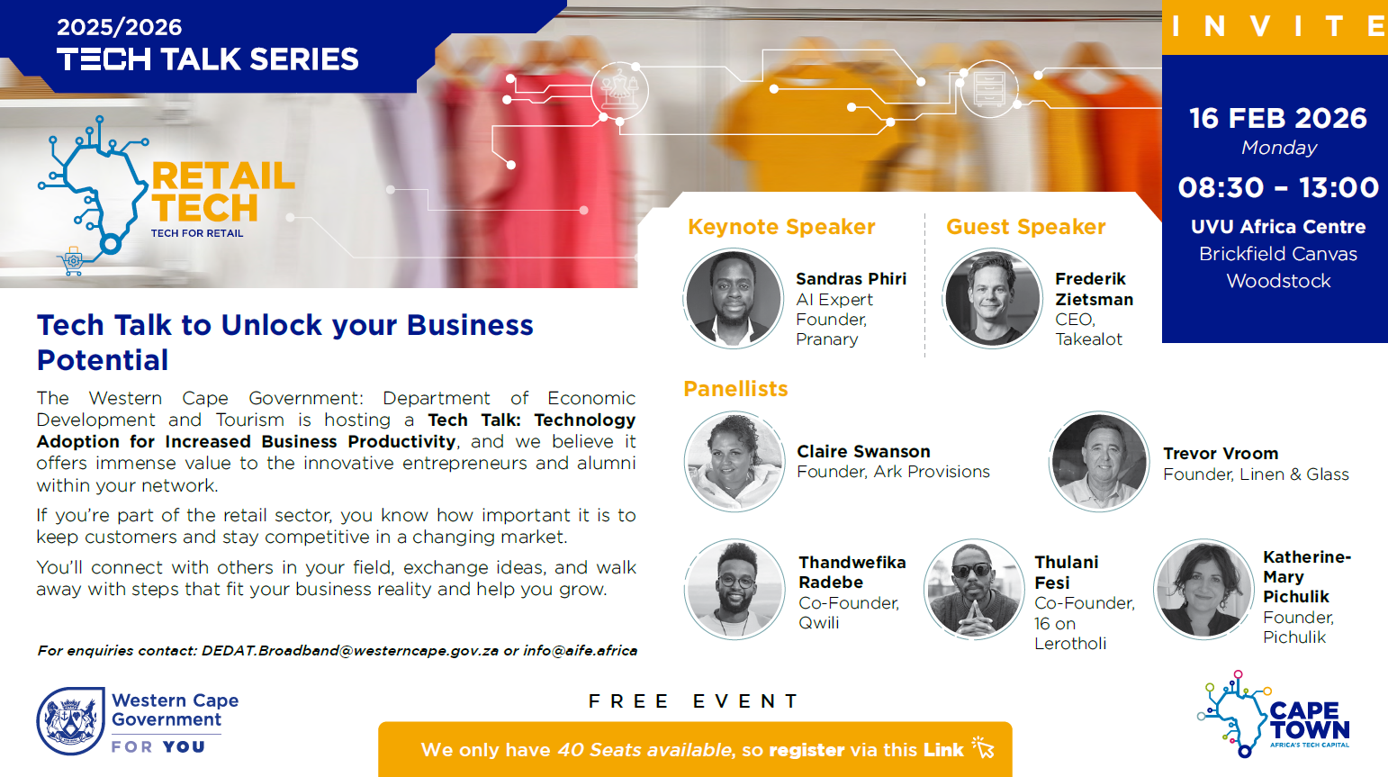 Retail Tech Talk invitation