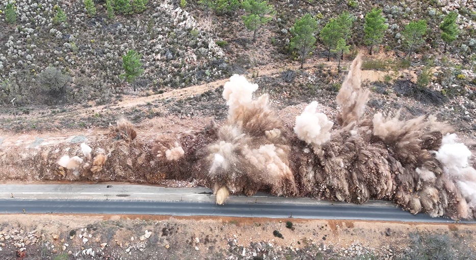 Blasting at km 23