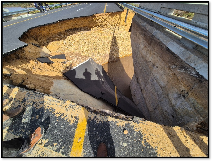 Flood damage before repairs were done