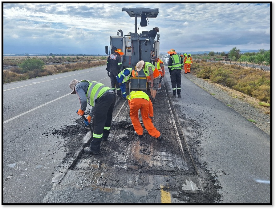 Milling of existing road surface for patch repairs