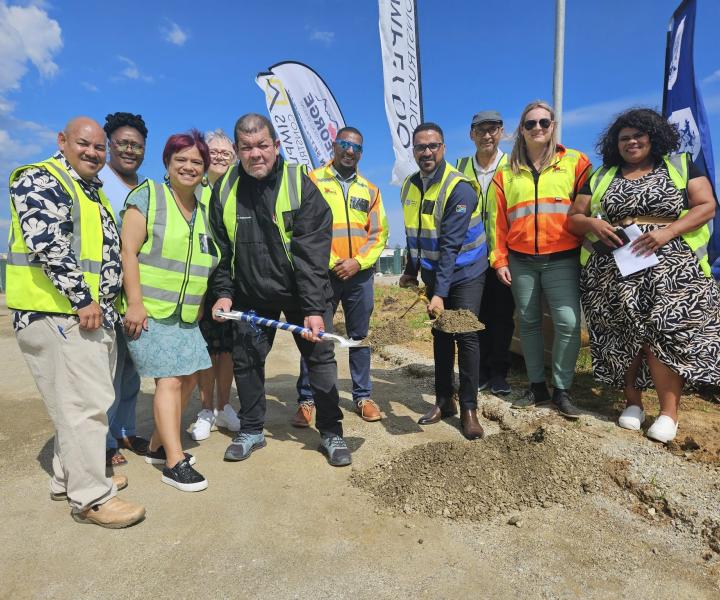 Sod turning at military veterans housing development