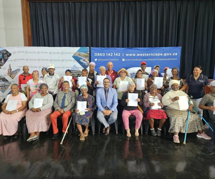 Title deeds handover for Mountain View Housing Development.