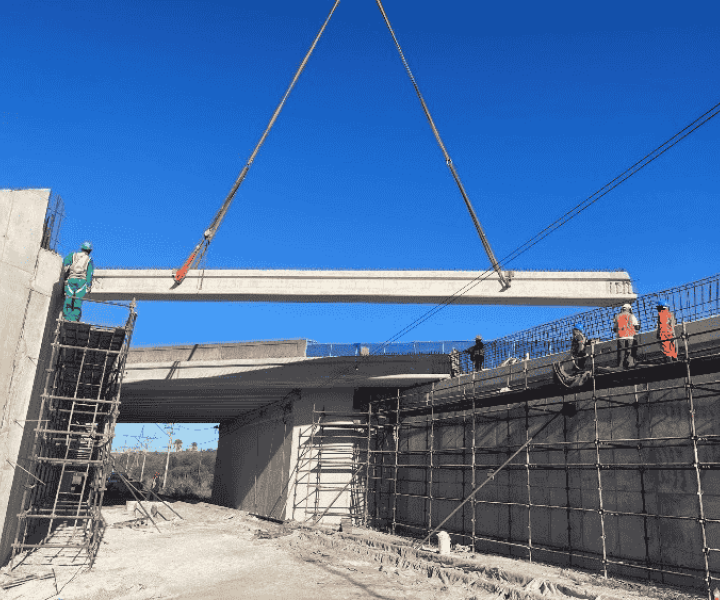 Placing of bridge beams