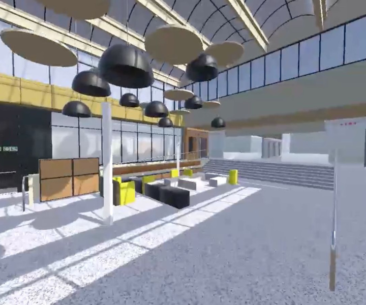 A 3D scan of the foyer of 9 Dorp Street