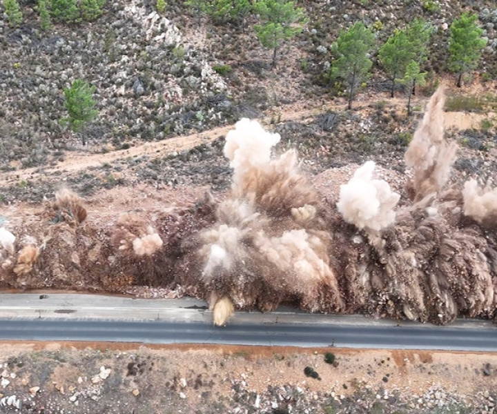 Blasting at km 23