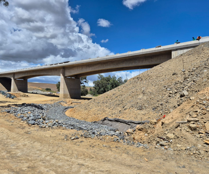 Bridge B6116 - the longest twin spine bridge in SA