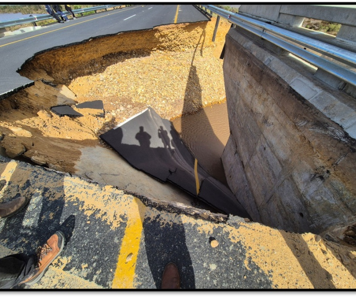 Flood damage before repairs were done