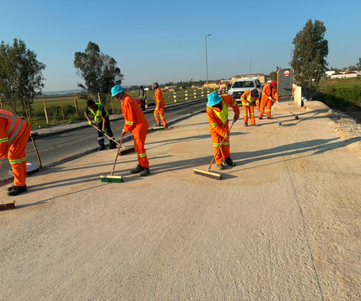 Half-width construction on Vredendal Bridge 1