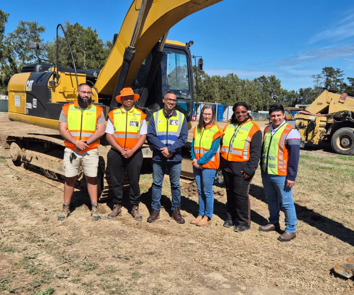 Min Simmers with the Sir Lowry's Pass Road project team