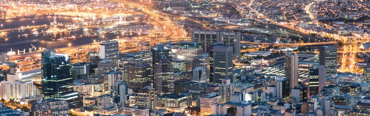Cape Town city at night