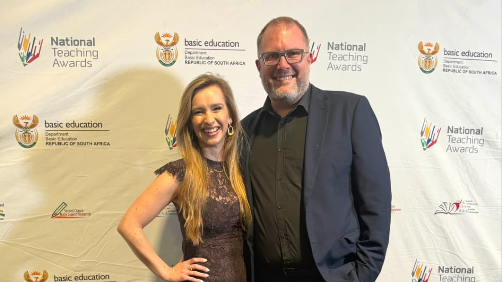 Hortense Stegmann with Minister Londt
