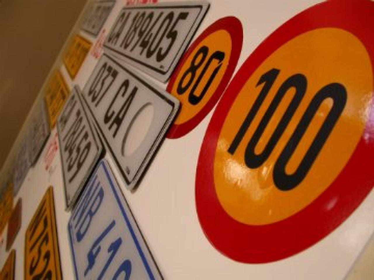 Number plates and road signs