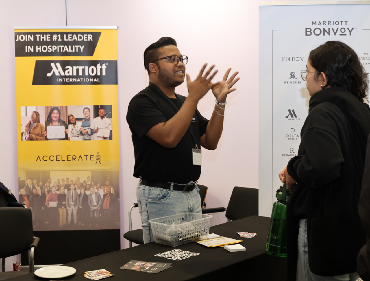Student at Marriott Bonvoy Stand 