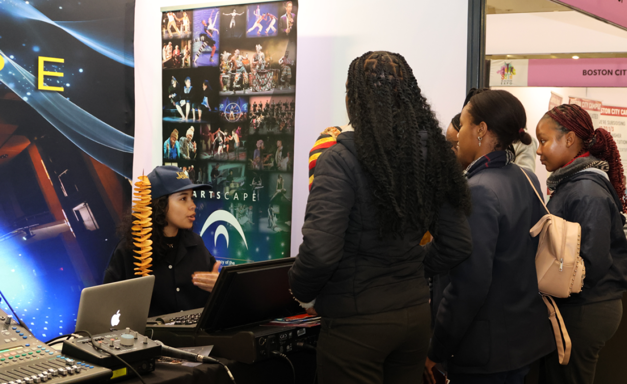 Students at the Artscape stand