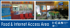 Food and internet access area