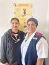 Dr Deepthi Abraham with Professional Nurse Nadia Yusuf