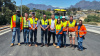 Min Simmers with the project team on the MR191 road-over rail bridge