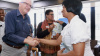 Premier Winde and Yolanda Rangolie, a beneficiary of a WCG housing programme