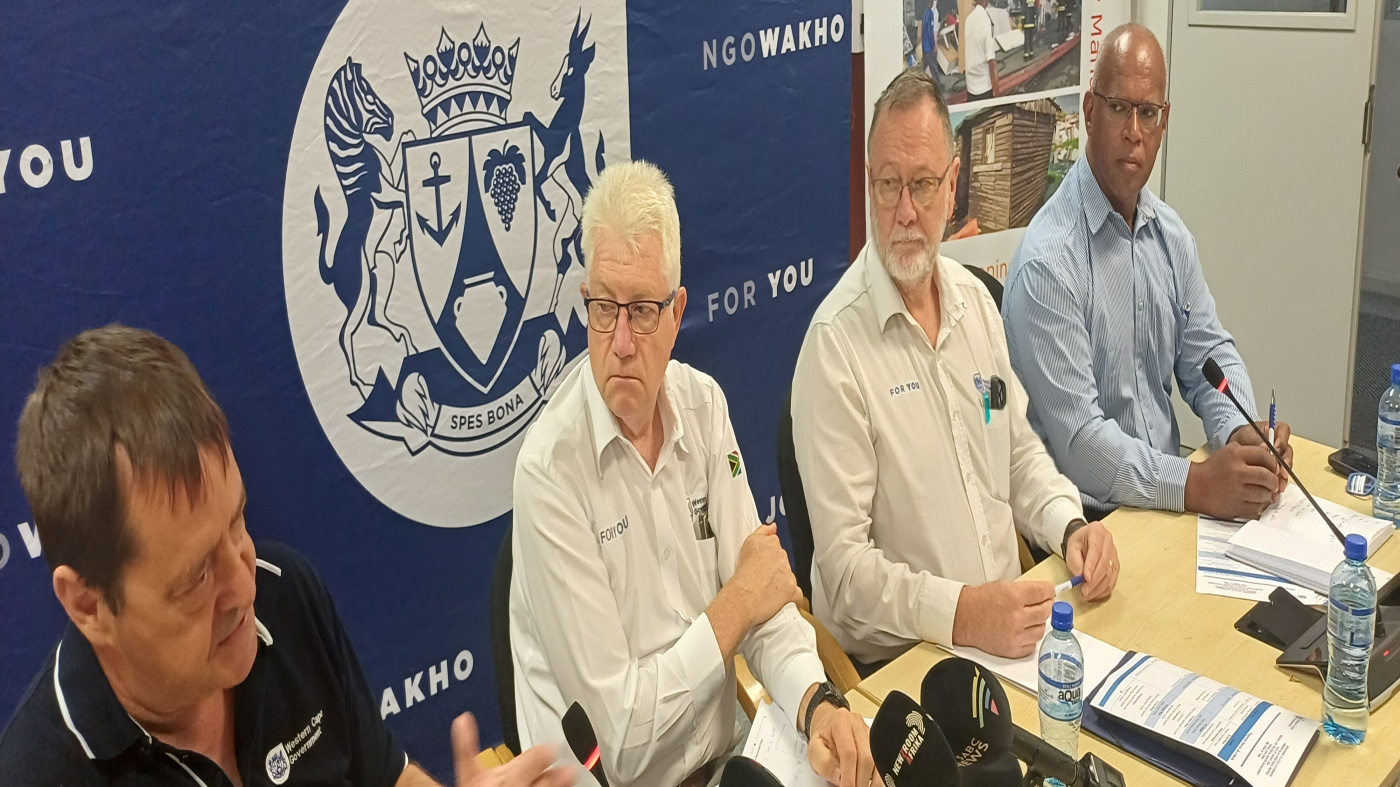 Premier Winde and Minister Bredell provide update on water security ...