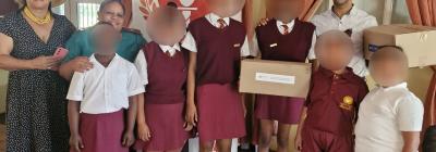 Principal Anthea Williams; Sister Linda Carelse; Dorothea learners; Ministry staff member Dale Fortune