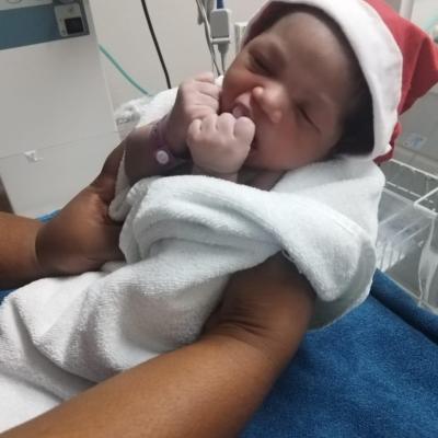 Delft MOU welcomed their first baby for Christmas Day, a little boy, born at 03:38, to mom Jamie Lee Manuel.