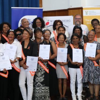 Group photo of Minister Jaco Londt and local government officials with the Ceres GBV Ambassadors