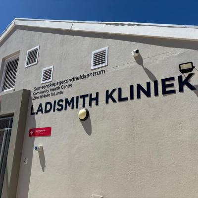 Sign outside of the Ladismith Clinic 