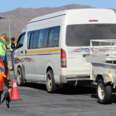 Traffic Officer stopping vehicles