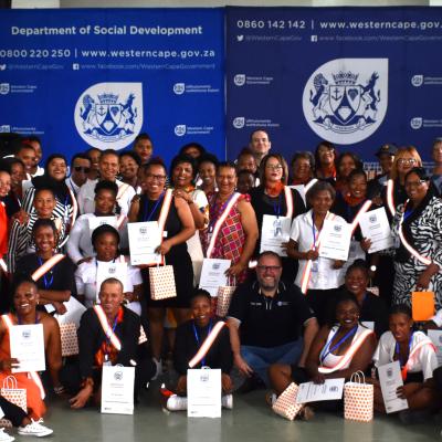 Group photo of all the Central Karoo GBV Ambassadors with Minister Jaco Londt, DSD and municipal officials