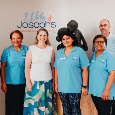 Minister Wenger and the St Joseph's team 