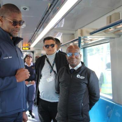 Minister Sileku engages with commuter