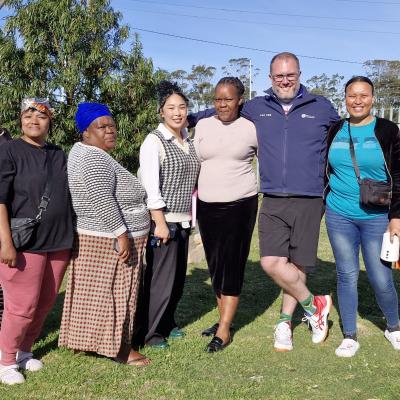 Minister Londt with staff from Masizame Child and Youth Care Centre