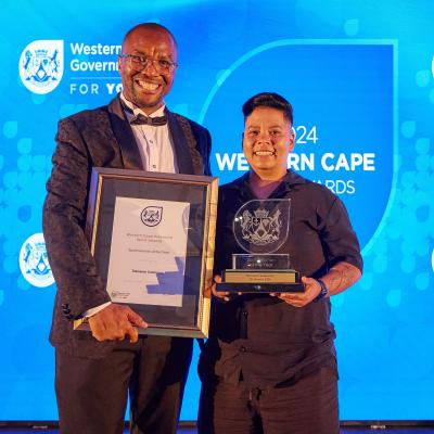 Minister Mackenzie with Tasneem at the 2025 Sport Awards