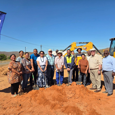 Sod-turning in Bitterfontein