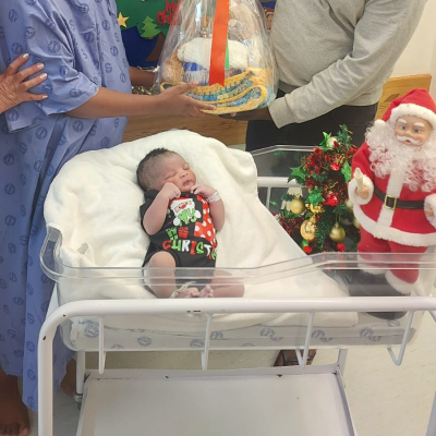 The first baby born on Christmas Day was a little girl at Helderberg Hospital to mother Zizibele Silo.
