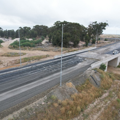 Bridge B6114 with streetlights