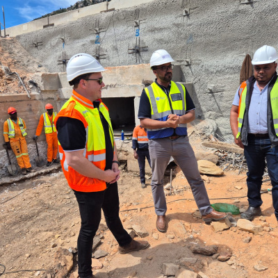 Min Simmers, Louwrens Mostert of DOI and Shavindh Soorju of Zutari, 15 Oct 2026